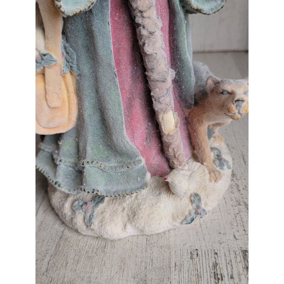 Vintage velvet santa claus dog bird xmas home decor mistletoe - Picture 13 of 14